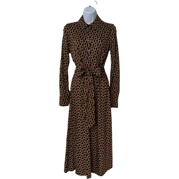 blue dress for baby girl Yoke Panel Maxi Dress-Brown Spot main image 0